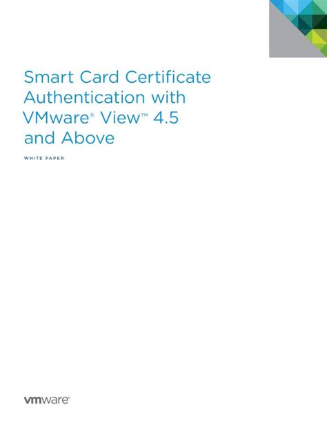 smart card certificate authentication with vmware view|Setting Up Smart Card Authentication .